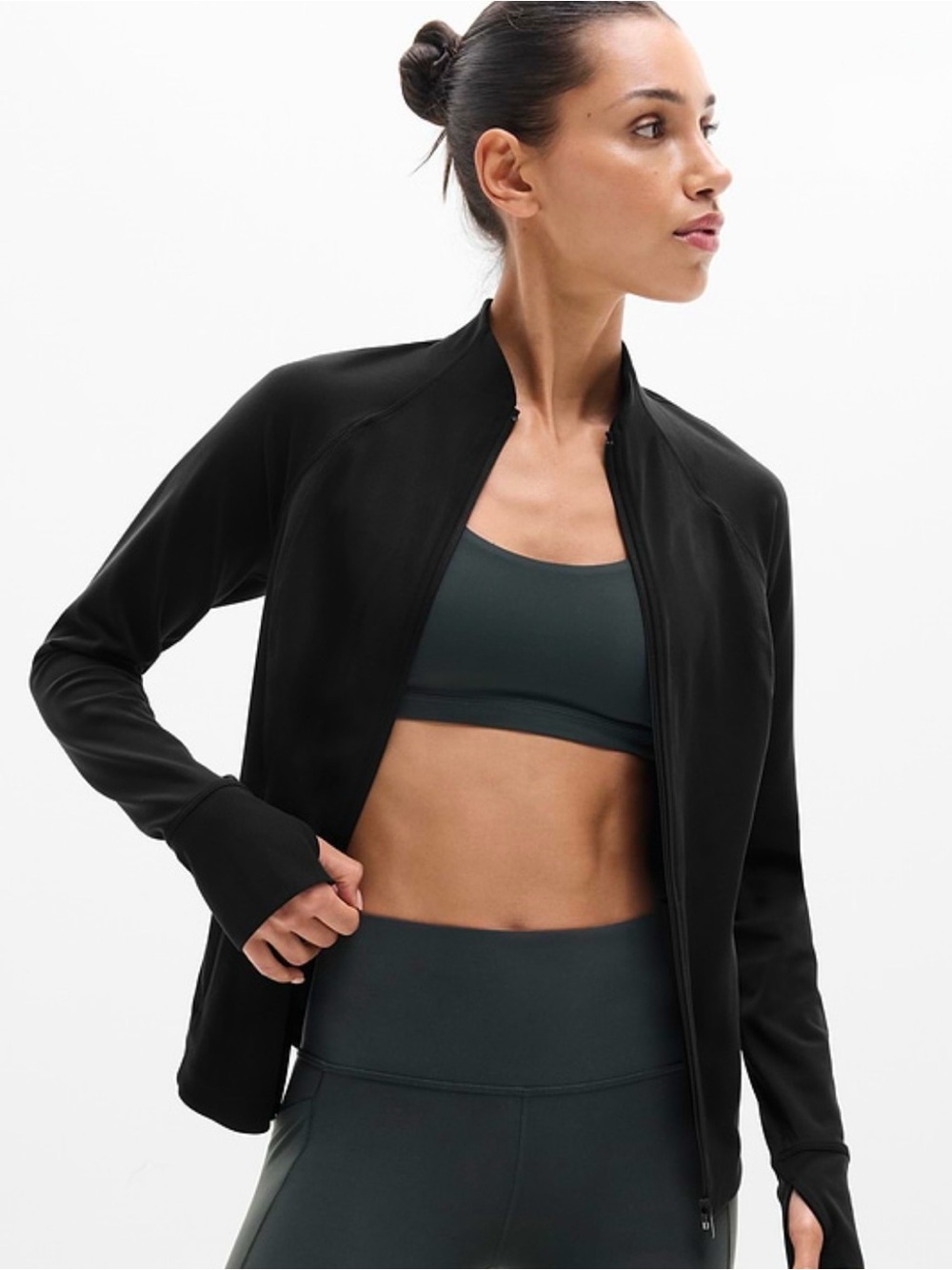 Athleta Salutation Jacket Black Size Medium